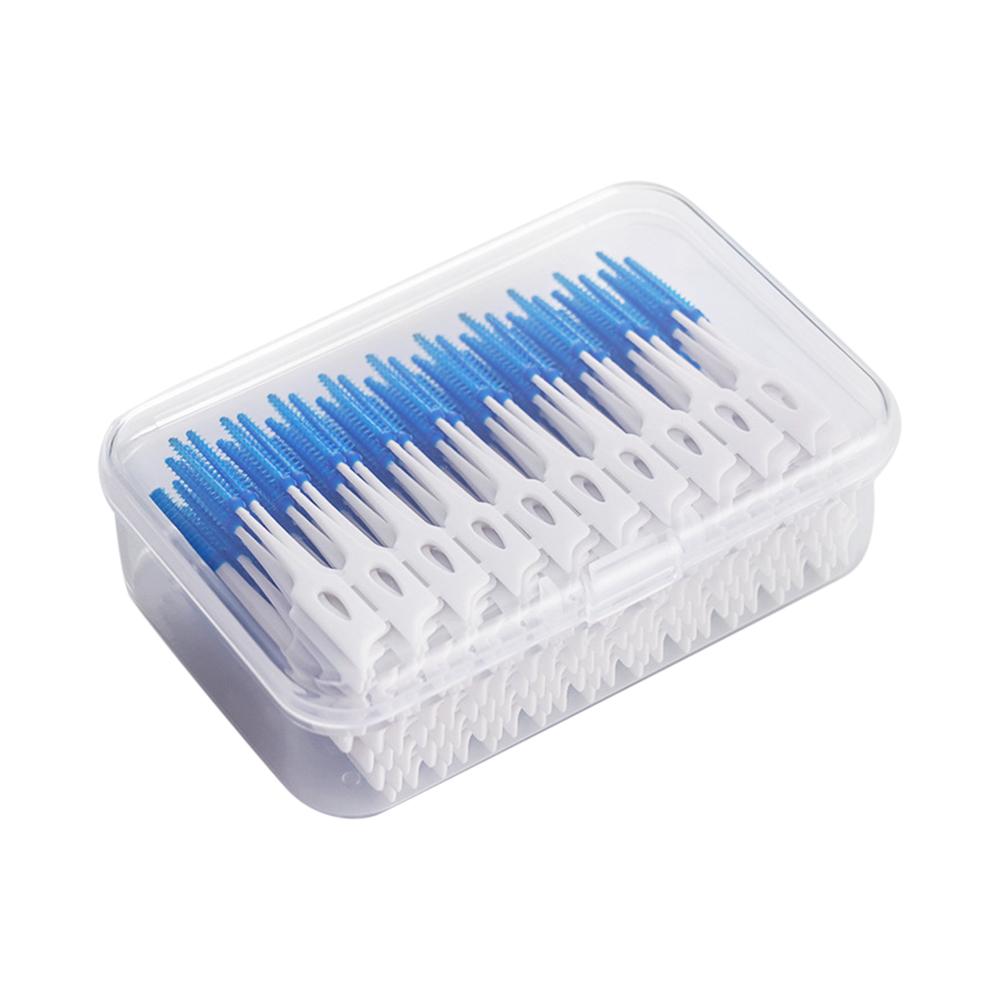200Pcs Interdental Brushes Silicone Toothpicks Teeth Floss Oral Hygiene Teeth Cleaning Bristle Clean Between Teeth Toothbrush
