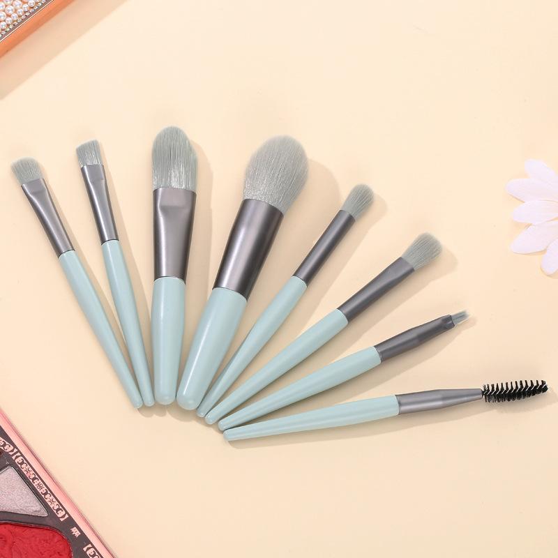 New 8 Mini Makeup Brushes Portable Soft Bristle Makeup Brush Set Beauty Tools Foundation Brush Loose Powder Brush Eye Shadow Brush