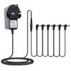 Effects Power Adapter Solid Universal 9V DC 1A (1000mA) Guitar Pedal Power Supply Adapter with 6-in-1 Topology Cable for Musical Instrument