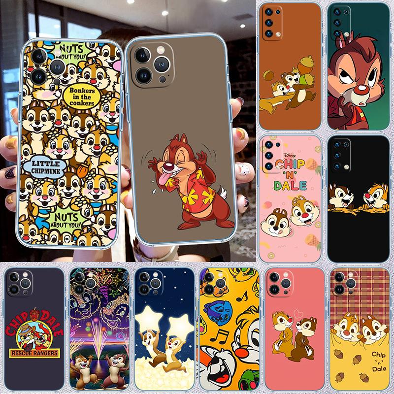 Chip N' Dale Transparent Phone Case for Motorola Moto Edge 20 30 40 50 S30 Fusion Ultra Pro Neo Lite + G200 G23