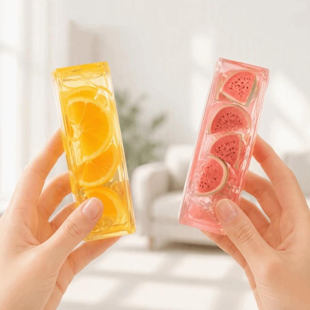 Transparent Fruit Ice Cube Squishy Toy Soft Fruit Jelly Stick Fruit Squishy Toy Birthday