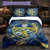 Leeds United Football Set Lenzuola 3 Pezzi Morbido Set Copripiumino con Federe Set Decorazione Camera da Letto per la Casa
