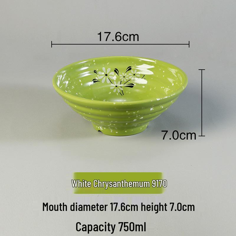 Melamine Ramen Bowl: Porcelain-Like, Large Mala Tang Soup & Noodles Bowl for Wontons & Luosifen