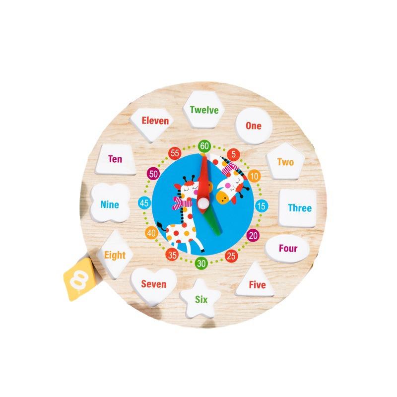 Digital Bead Clock Toy: Educational Shape Recognition and Stringing Set for Kids