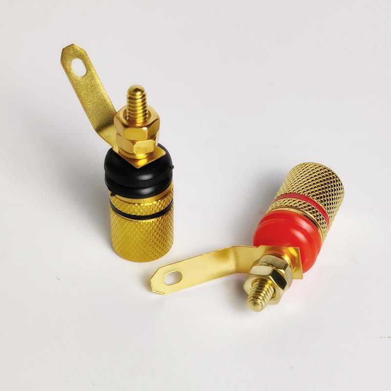 10/20/40 Pcs 307 Type Gold Plated Binding Post 4mm Banana Socket for Speaker Amplifier Panel Mount (High Current Terminal)
