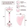 Jade Roller And Gua Sha Set Rose Quartz Face Massager 6 In 1 Facial Roller Gift Box Massager For Face Beauty Skin Care Tools