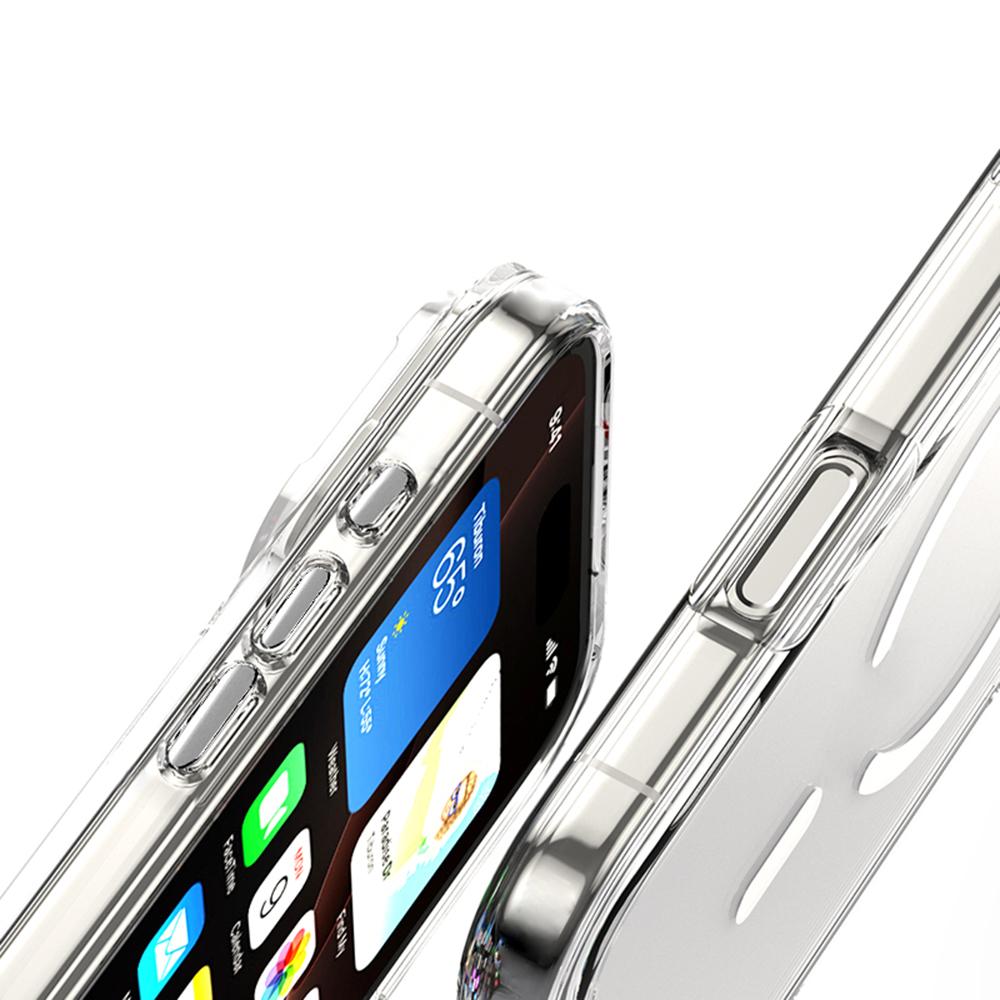 COTECI For iPhone 17 Pro Crystal Magnetic Case Compatible with MagSafe PC TPU Phone Back Cover