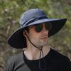 Herren-Sonnenhut für den Außenbereich, breitkrempig, bedeckt das Gesicht, Angel- und Wanderhut, lässiger und atmungsaktiver Fischerhut