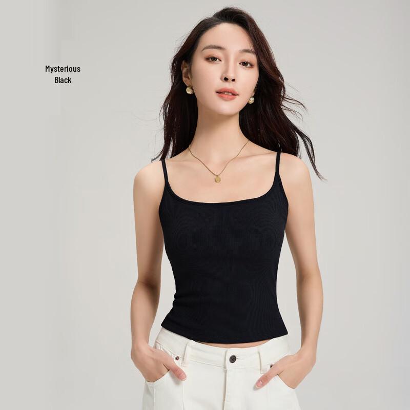 LCsanyp Damen figurbetontes Trägertop mit integriertem BH