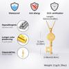 Vnox Stainless Steel Virgin Mary Pendant Key Necklace for Men Women, Gold Color Catholic Religious Saint Benedict Jewelry Gifts