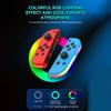 Joypad para interruptor RGB luz de despertar vibração brilho controlador esquerda e direita bluetooth-compatível gamepad para