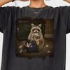 Back To School Raccoon Shirt, Funny Fall Animal Shirt for Women, Trash Panda Teacher Gift, Student Backpack Books Tee, Raccoon Lover Gift