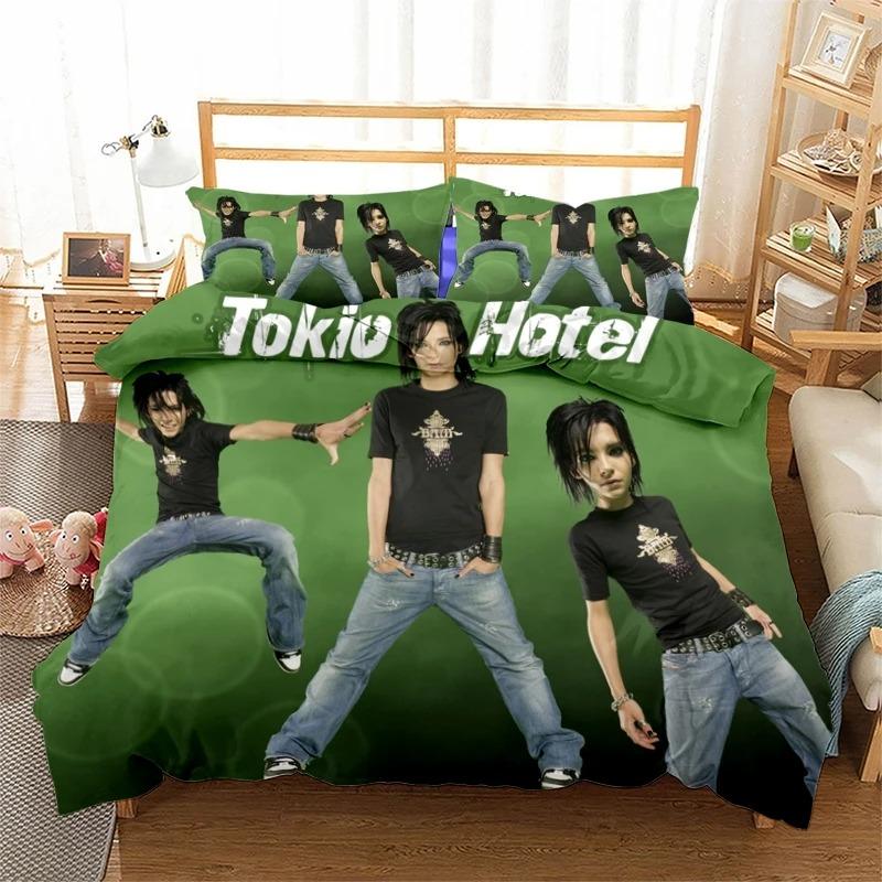 Rock Band Tokio Hotel3D Print Bedding Set Duvet Covers Pillowcases One Piece Comforter Bedding Sets Bedclothes Bed K581