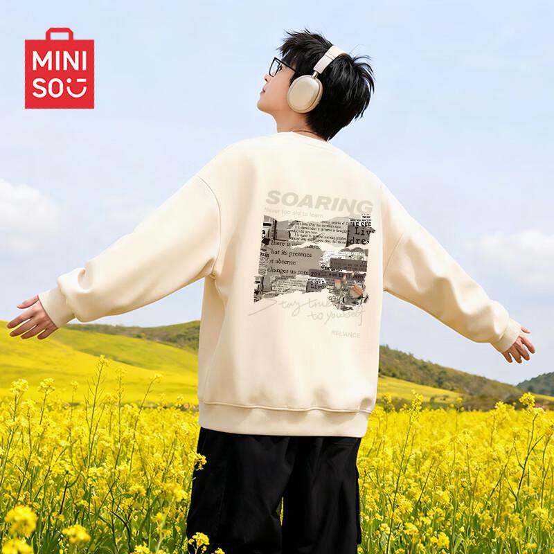 MINISO Men's Trendy Crewneck Sweatshirt