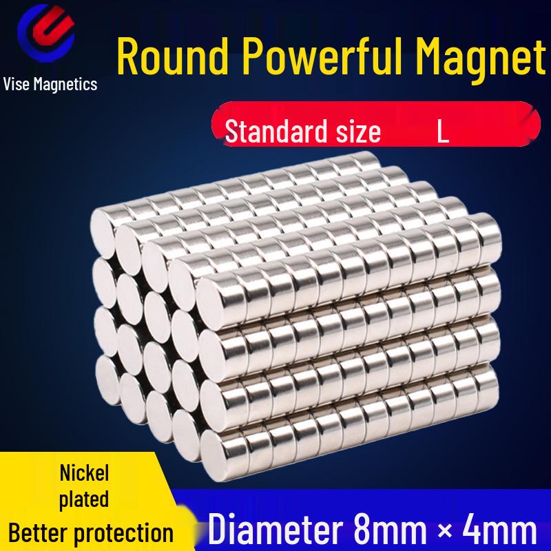 Neodymium Iron Boron Round Magnet 10x2 mm - Strong Magnetic Sheet for Refrigerator Stickers
