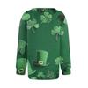 Women's Stylish St. Patrick Print Long Sleeve  Fleece Cardigan Button Jacket