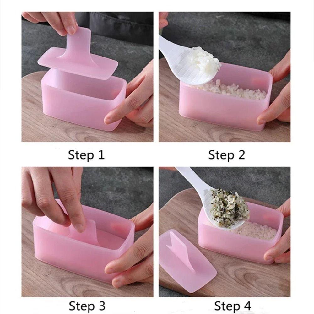 3Pcs Colorful Japanese Cuisine Onigiri Mold DIY Mini Sushi Maker Kit  Kitchen Utensil