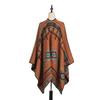 Vintage Geometry Yunnan Vacation Travel Photo Wearing Scarf Shawl Women Warm Ethnic Style Jacquard Outside Blanket