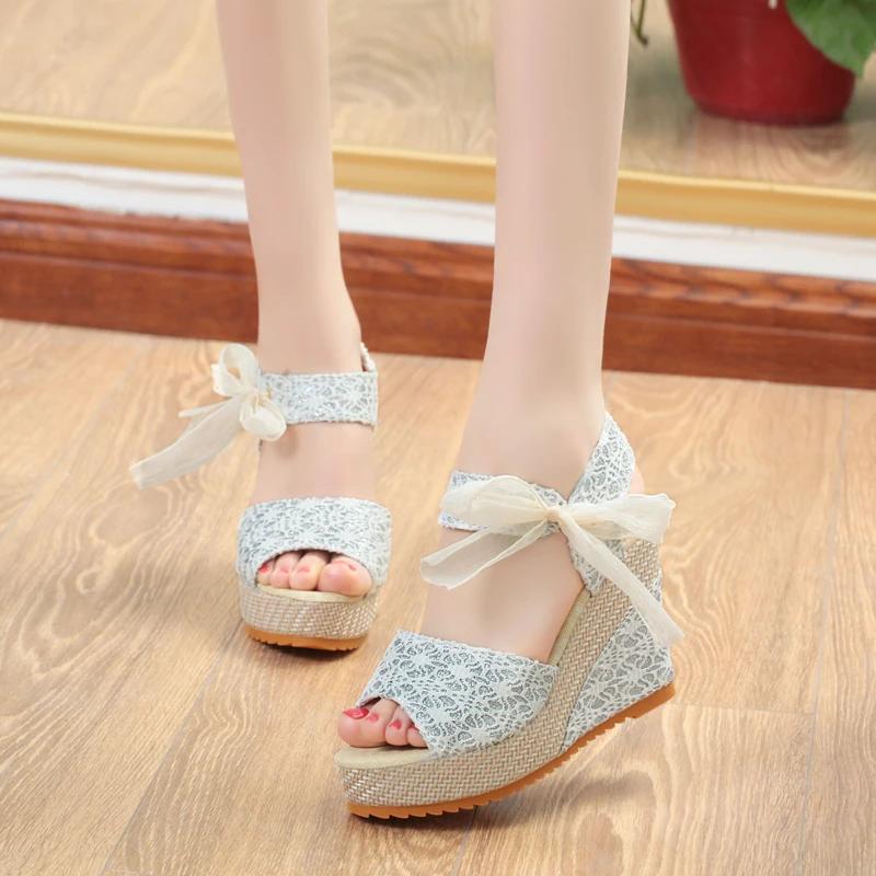 Mode Keil Sandalen Frauen Sommer Peep Toe Schuhe Damen Casual Komfortable Plattform Party Sandale Zapatos Plataforma De Mujer De Fiesta