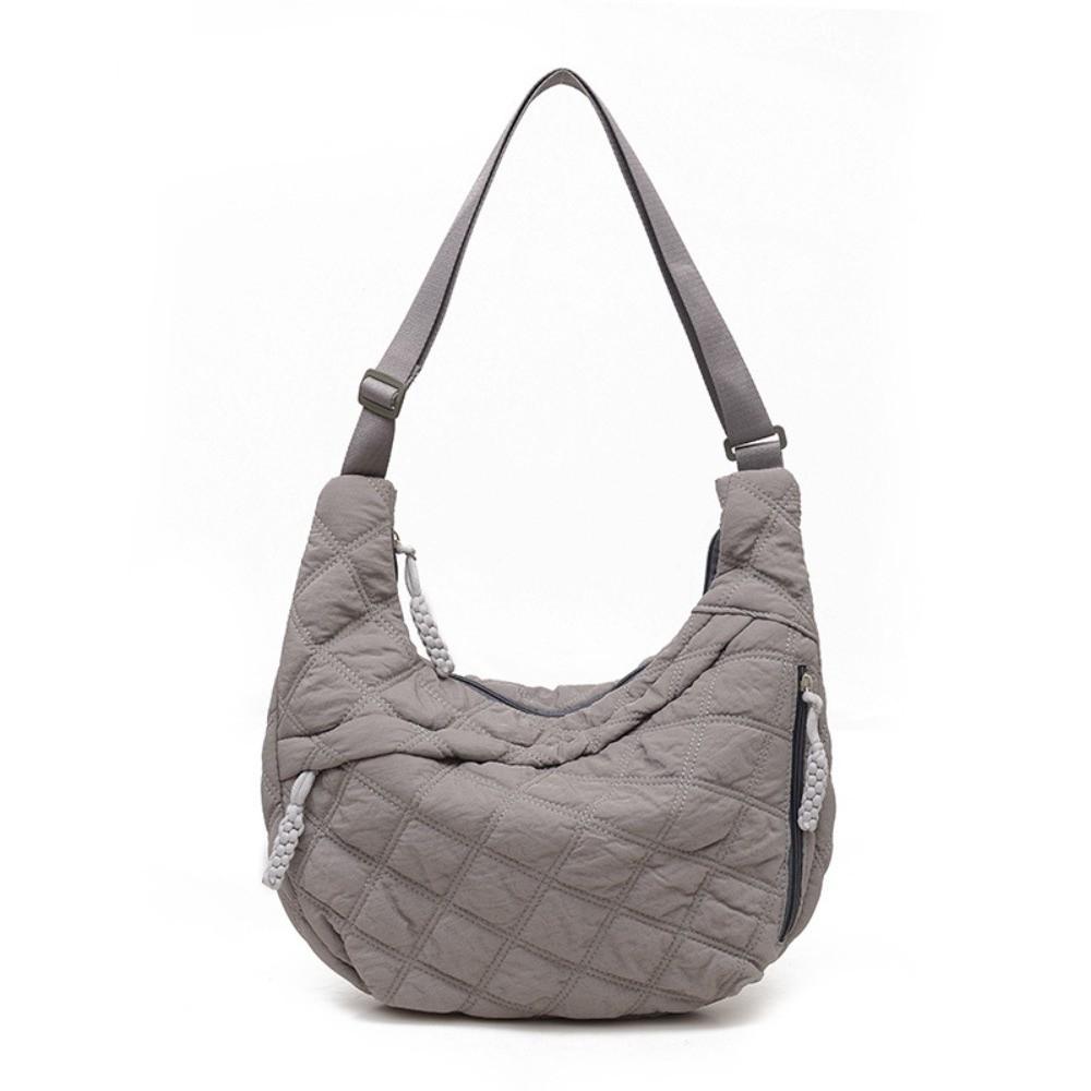 Fashion Lightweight Tote Bag Large Capacity Retro Texture Crossbody Purse Versatile Rhombus Messenger Bag Casual Use