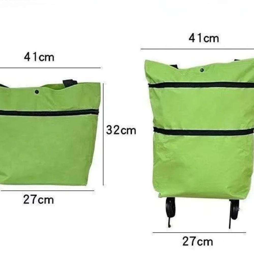Foldable Portable Storage Bag Reusable Supermarket Sack Telescopic Pull Rod Waterproof Bag Large Loadbearing Ecofriendly