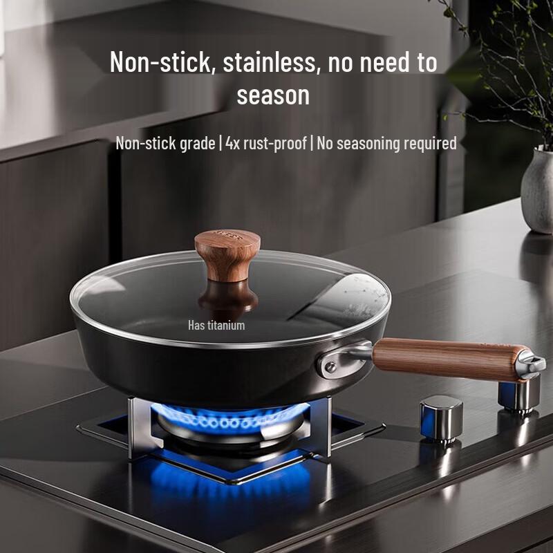 SUPOR Titanium Alloy Flat-Bottom Frying Pan