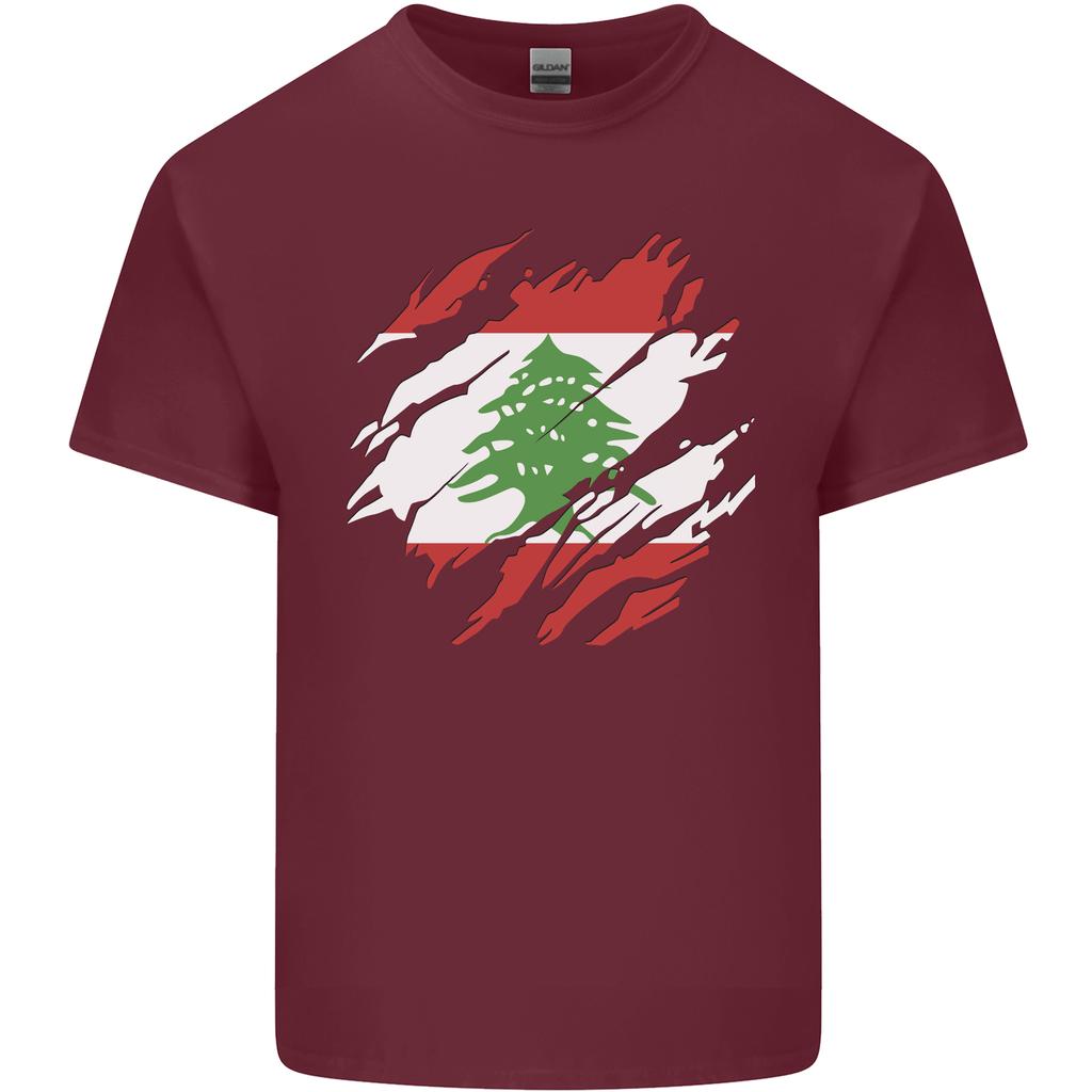 Torn Lebanon Flag Lebanese Day Football Unisexs Light Cotton TShirt
