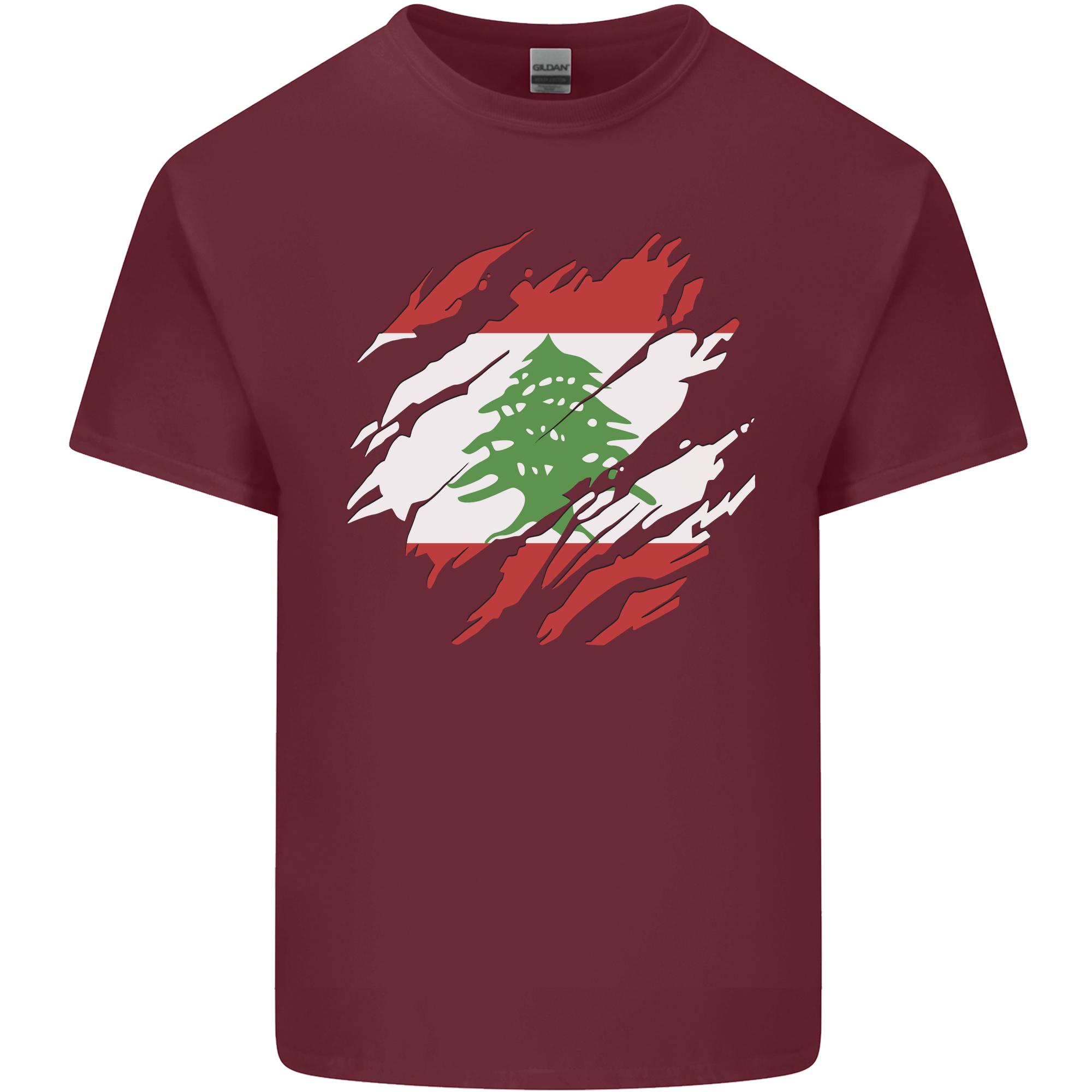 Torn Lebanon Flag Lebanese Day Football Unisexs Light Cotton TShirt S