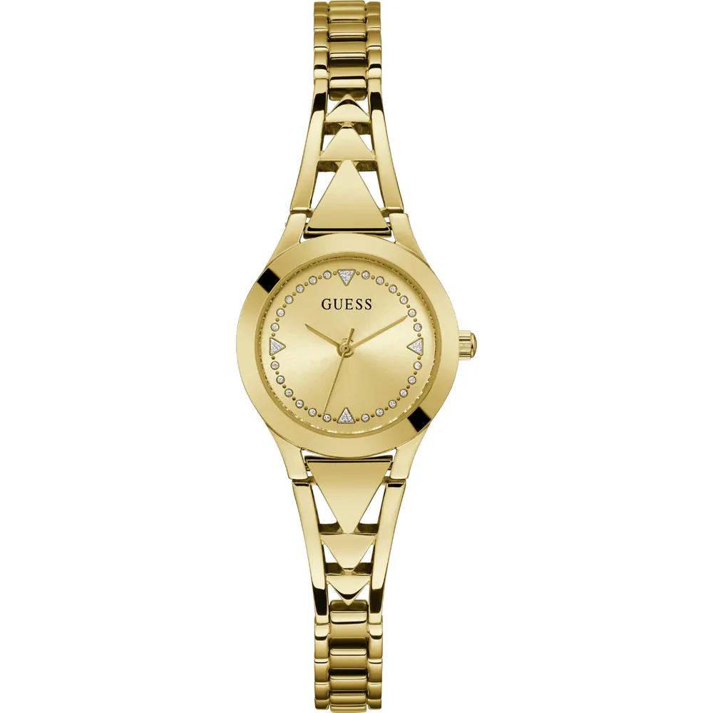 GUESS Bejeweled Gold-Toned Stainless Steel Ladies Quartz GW0609L2 Tessa Watch золотой