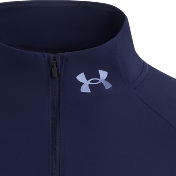 Under Armour Qualifier Running Versatile Long Sleeve T-Shirt Men tops Navy-Blue 1365662-411