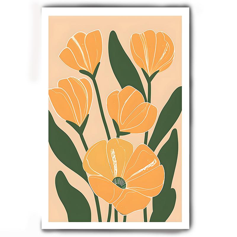 

Modern Flat Matisse Spring Fresh Feeling Prints Flower Market Pink Green Wall Art Posters Canvas Painting Mural Decoration 21X30CMNo Framed