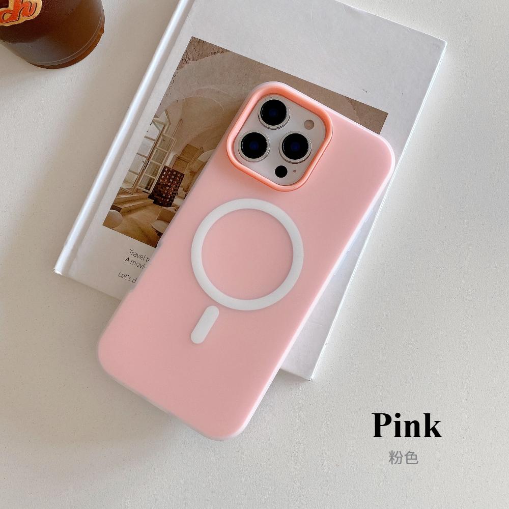 Luxury Candy Matte for Magsafe Case for iPhone 17 Air 16 15 14 13 12 Pro Max 11 16Plus 16E 17Pro Magnetic Clear 2 IN 1 Cover