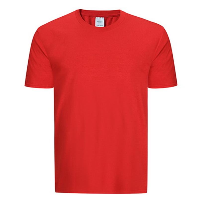 2023 Solid Cotton T-shirt Men's Fitness O-Neck Men's XS-2XL European Size T Shirt