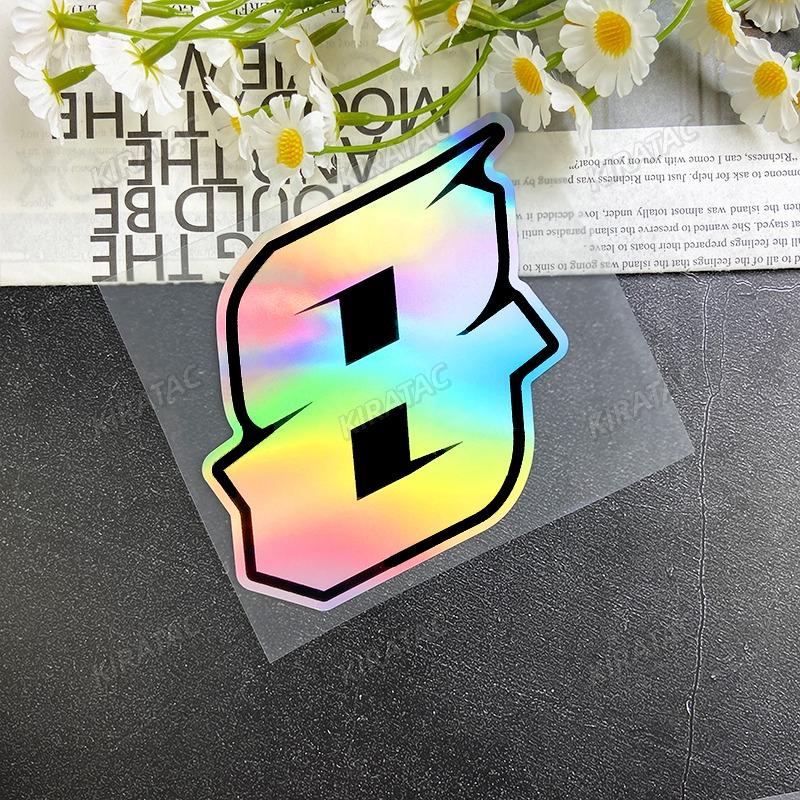 1PC Arabic Numerals Laser Motorcycle Stickers Waterproof for Motorbike Fuel tank Front Fairing Scooter Helmet Box Vinyl Decals