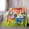 1pc Adventure Time Flannel Throw Blanket - HD Printed Lightweight Soft Warm All-Season Blanket for Sofa, Bed, Travel009