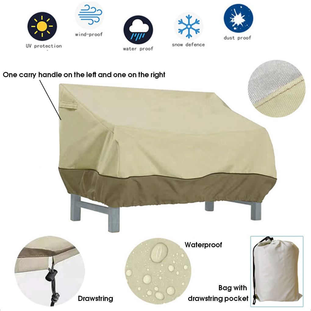 Outdoor Multi-persons Sofa Cover Rainproof Home Silver Coated Oxford Cloth Front Yard Bench Covers Outside Furniture Accessories