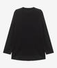 BASIC HOUSE Women'S Cool Sorona Semi-Overfit Round Neck Long Sleeve T-Shirt Black Lzts3201