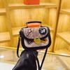 Bag women's new women's bag hot-selling contrasting color handbag badge decoration shoulder small square bag tide