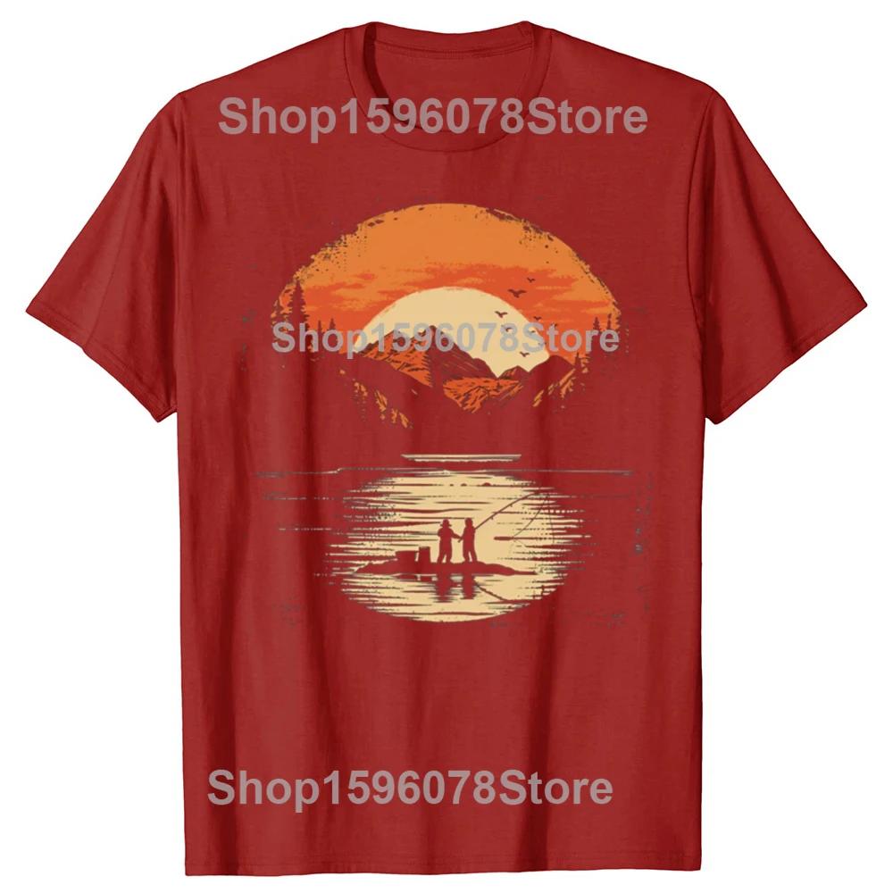 Mens Outdoor Activity Tshirt Enjoy Fishing Moment Shirts Men Clothing Tops Graphic T Shirts Vintage T Shirt Streetwear