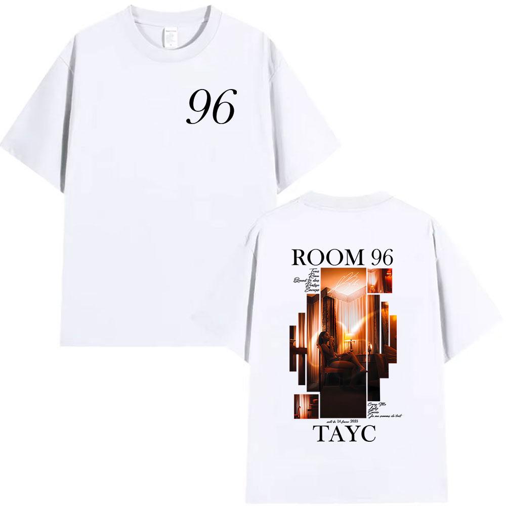 

Rapper Tayc ROOM 96 Album Tour 2025 Product T-shirt Men s and Women s Retro Fashion Summer Print 100% Pure Cotton T-shirt S