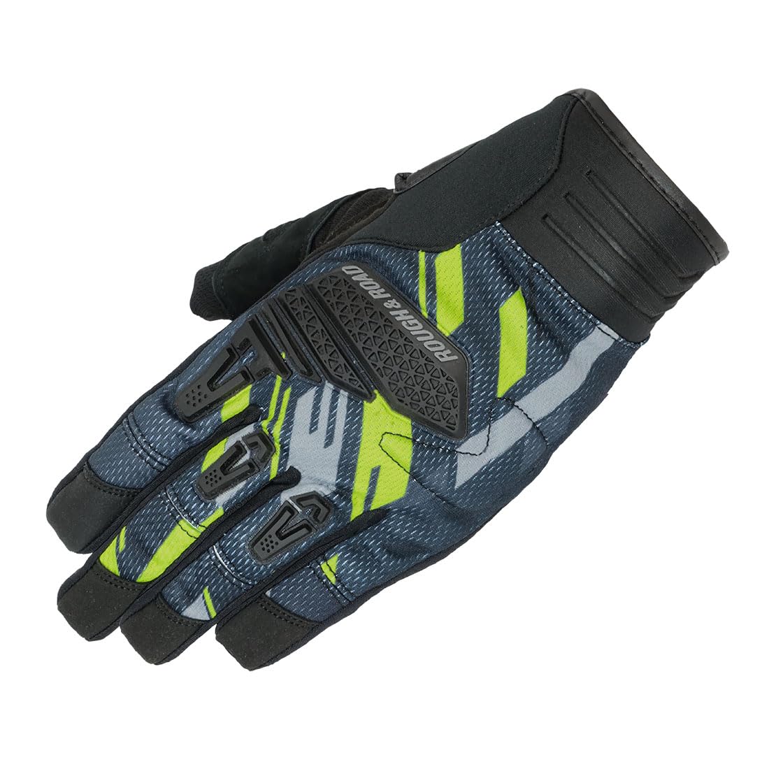 

Motorcycle Trail Touring Neon Size ROUGH&ROAD Gloves, Yellow/Gray, L, RR8028NY/GY3