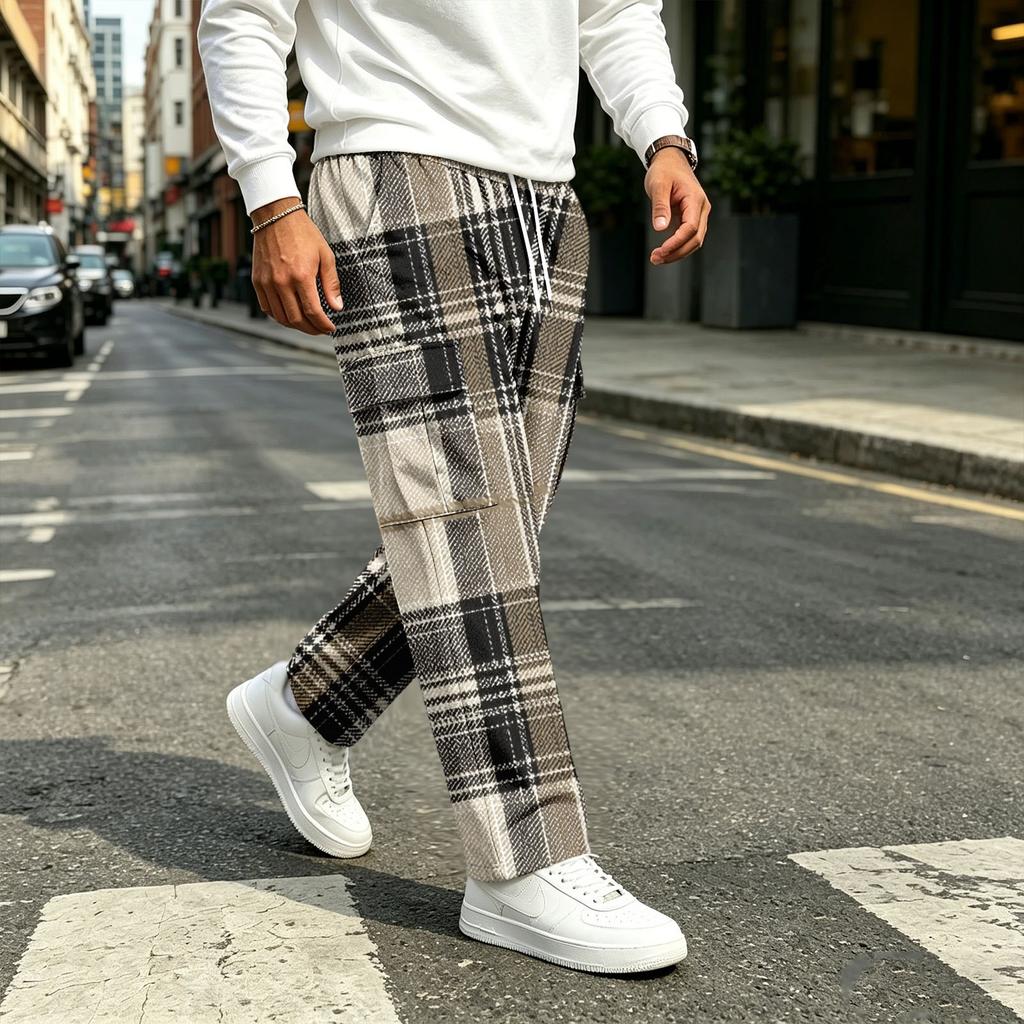 Men's Casual Straight Leg Drawstring Sweatpants for Everyday Wear and Commuting