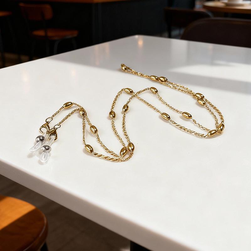 Glass Chain Necklace: Stylish Metal Lanyard for Glasses – Versatile Hip Hop Jewellery Accessory