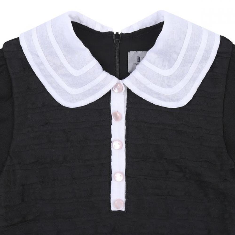 The Coffee Bean   Tea Leaf Black Lace Frill Dress Bz24op03bk