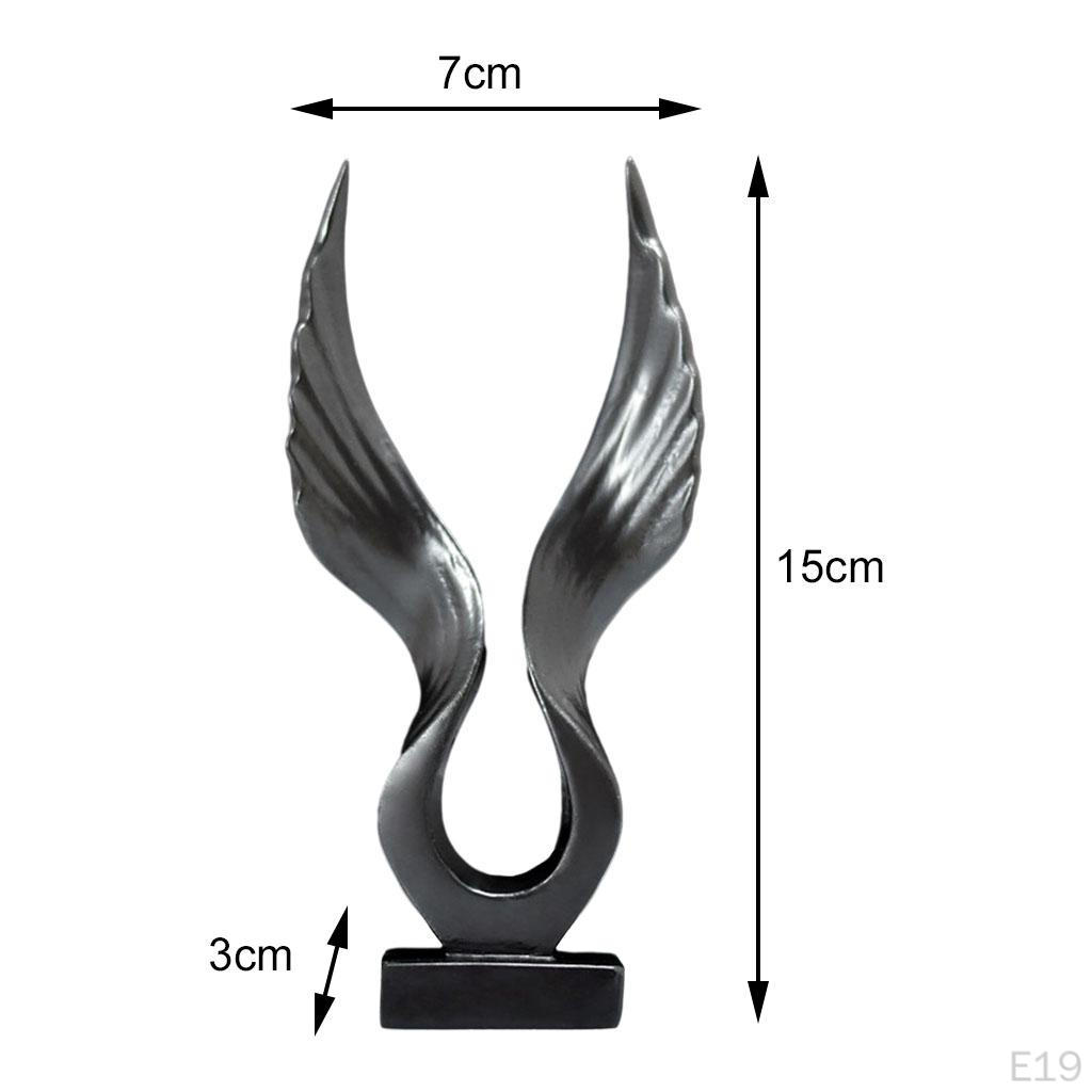 3/Angel Wing Statue Resin Figurine Sculpture Artwork Feng Shui European Style Miniature Animal Model