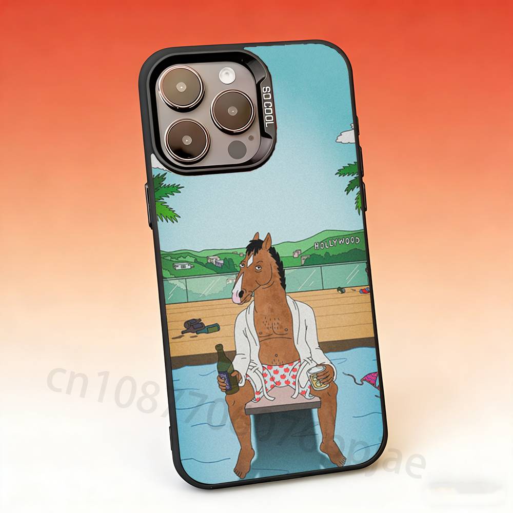 B-BoJack Horseman Phone Case For iPhone 17,16,15,14,13,12,11,Pro,Max,Plus,Mini, Anti Fall Matte Hard Bumper iPhone14