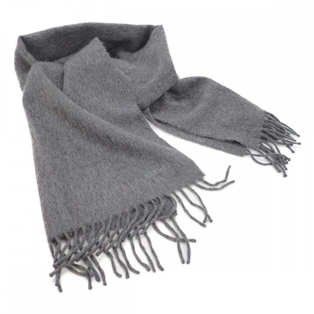 HERMES  H393700T_04  Scarf gray cashmere Women