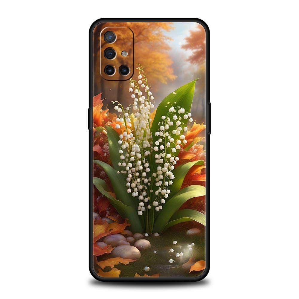 Coque de téléphone florale transparente Muguet pour Oneplus 13R 13 12R 11 10T 10R Nord N100 N200 N10 10 9 9R 9RT CE 3 2 Pro TPU souple