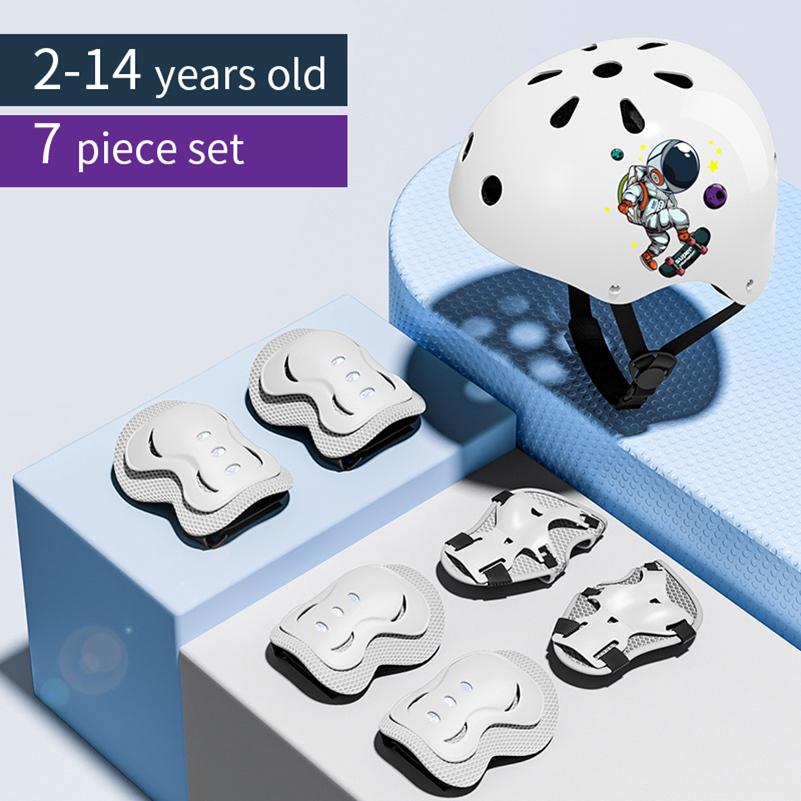 Child protective equipment helmet elbow knee pads for girls aged 3 4 5 6 7 8 9 10 11 12 year boy Suitable for roller skating and skiing
