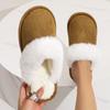 Cross-border Wholesale Fluffy Slippers Women's Autumn and Winter Warm Thick-bottomed Plush Slippers Home Indoor Cotton Slippers Men